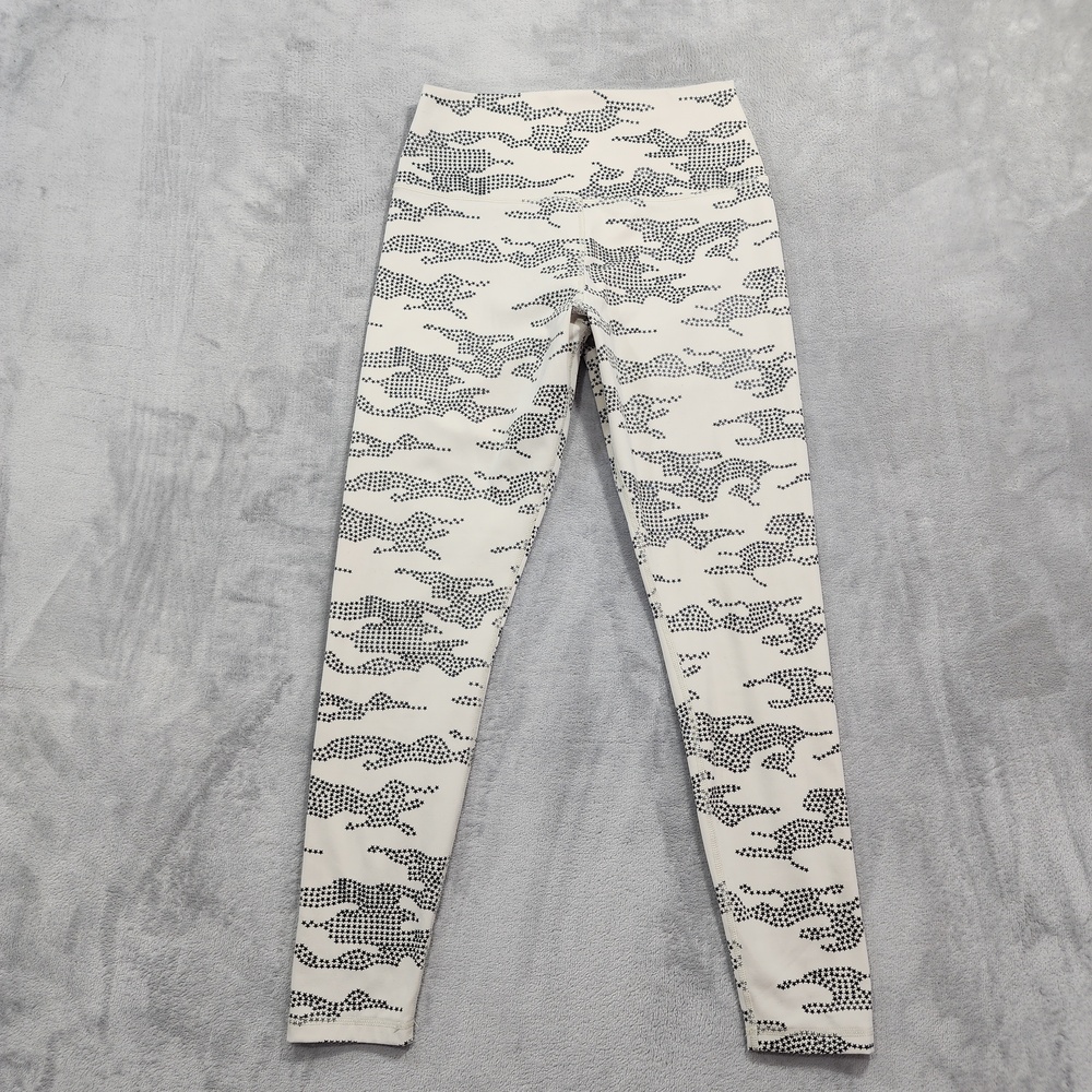 Glyder Leggings Womens M Cream Star Camo Print Ankle Yoga Gym Stretch Workout